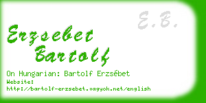 erzsebet bartolf business card